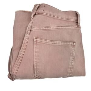 Veronica Beard Jeans Womens 24 Blake Crop Straight High Rise Rosewood Pink